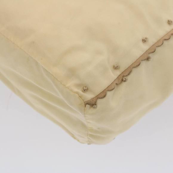PRADA Tote Bag Nylon Beige Auth cl759 - Picture 14 of 16